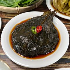매실간장깻잎 — 500g·1kg·2kg 소분 · 표시사항 라벨 부착
