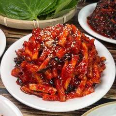 무말랭이무침 — 500g·1kg·2kg 소분 · 표시사항 라벨 부착