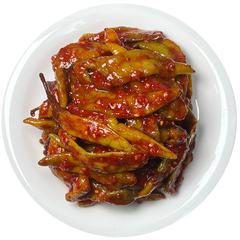 고추무침 — 500g·1kg·2kg 소분 · 표시사항 라벨 부착