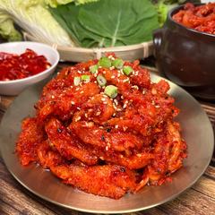 명태회무침 — 500g·1kg·2kg 소분 · 표시사항 라벨 부착